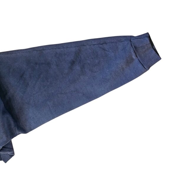 VTG 90s Illinois College Crewneck Sweatshirt Faded Navy Blue Sz XL USA Made - Picture 5 of 9